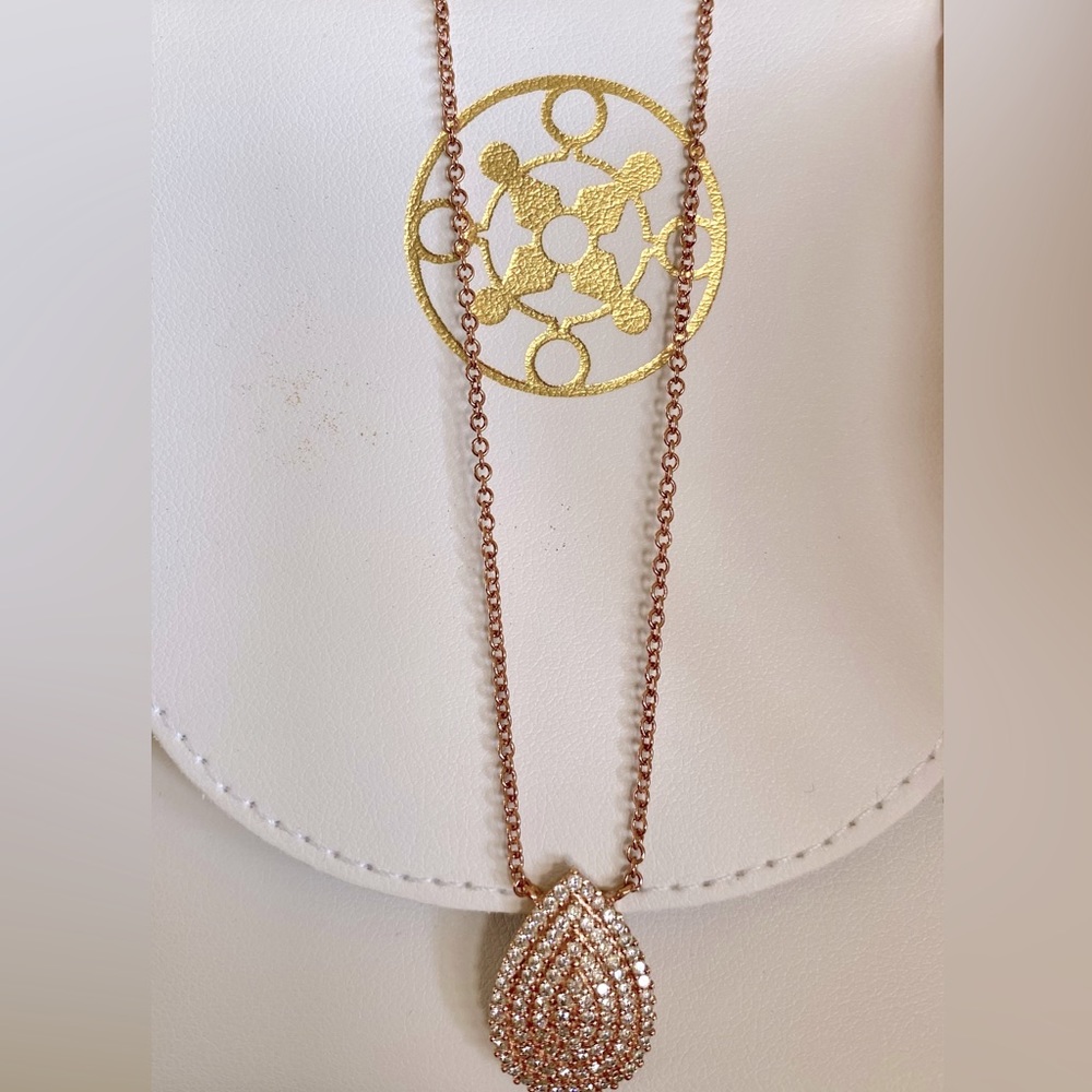 Freida Rothman Rose Gold and Diamond Pendant